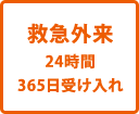 緊急外来 365日24時間受け入れ